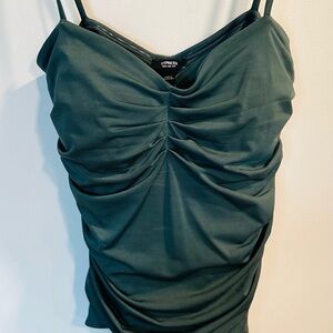 Express Green Ruched Women's Top